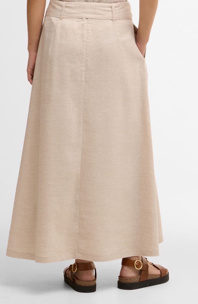 Barbour Gabby Linen Blend Maxi Skirt, Alternate, color, Mist