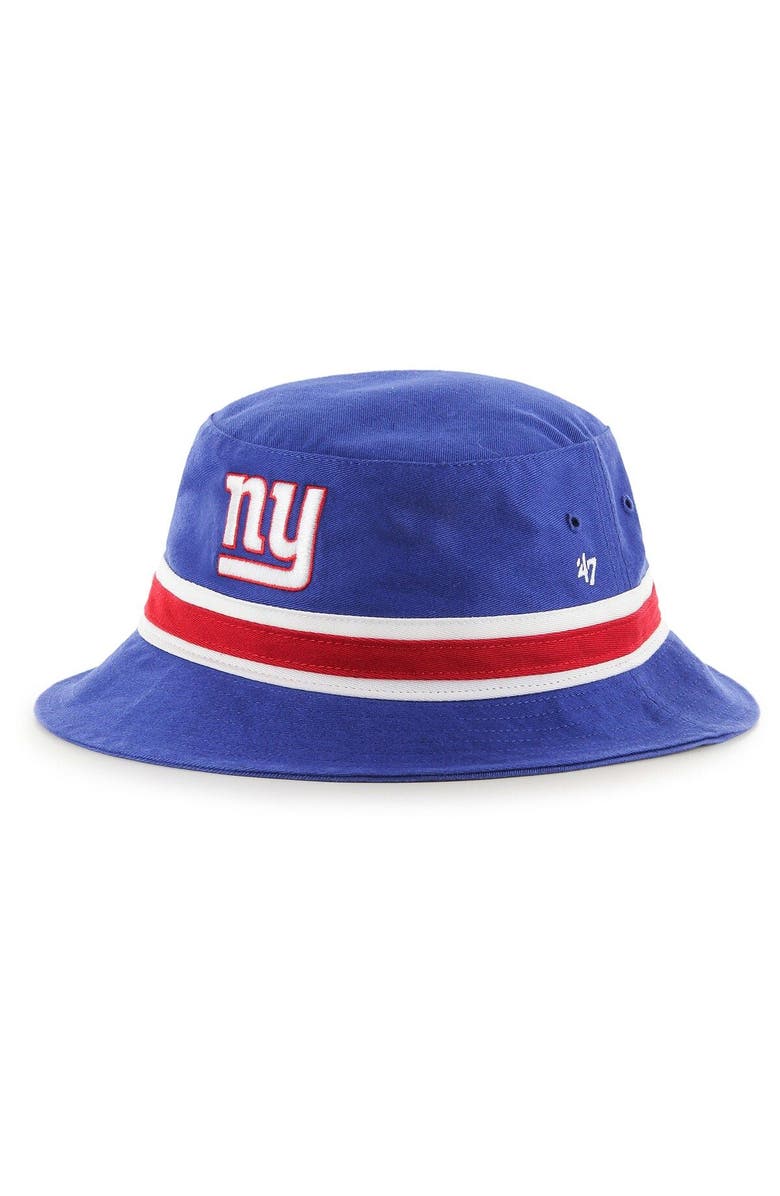 '47 Men's '47 Royal New York Giants Striped Bucket Hat, Main, color, 