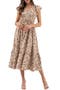 Floral Cap Sleeve Midi Dress