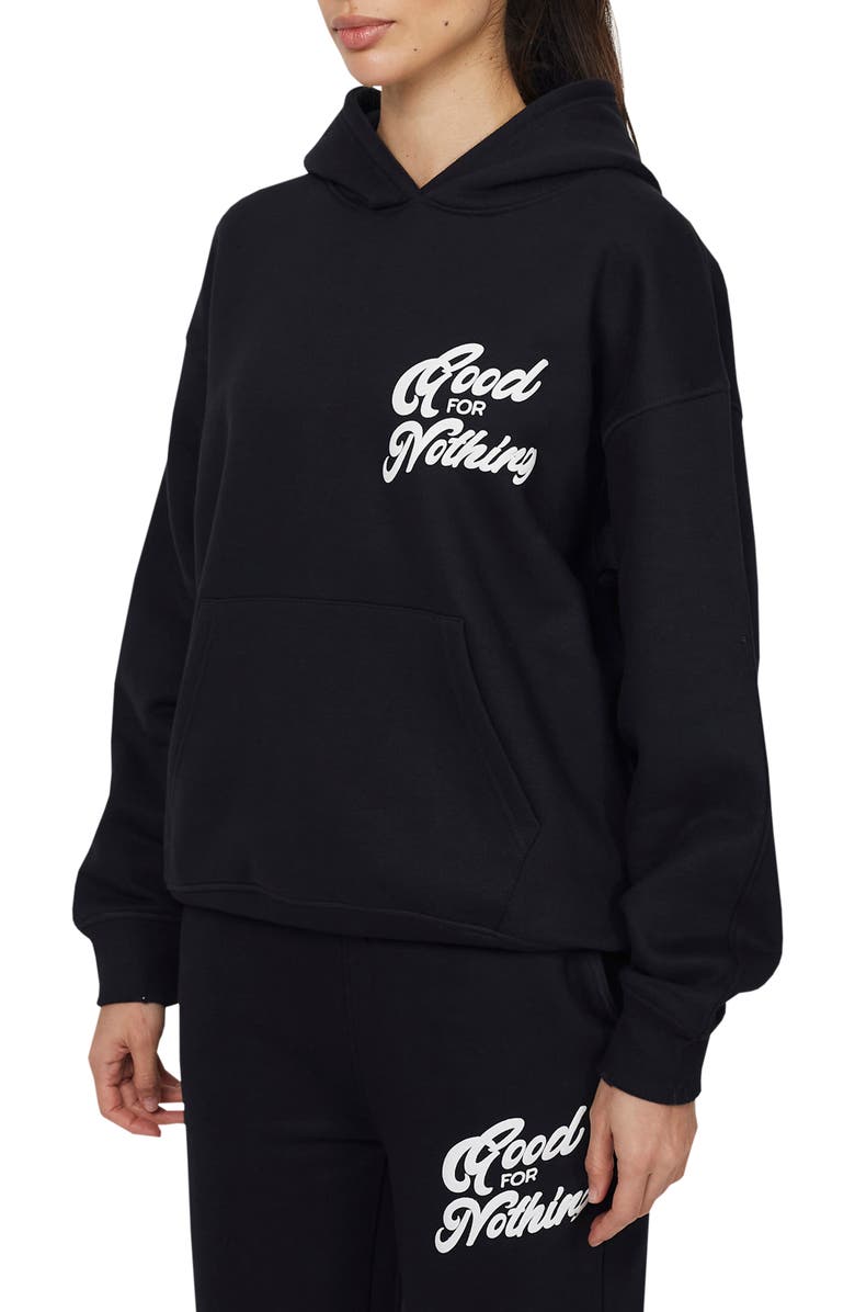 Good For Nothing Funk Relaxed  Hoodie, Alternate, color, Black