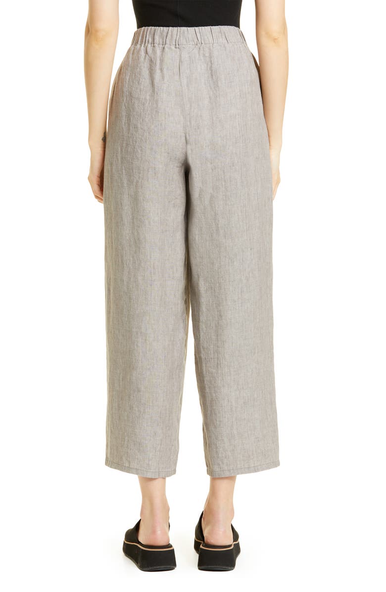 Eileen Fisher Straight Leg Organic Linen Ankle Pants, Alternate, color, 