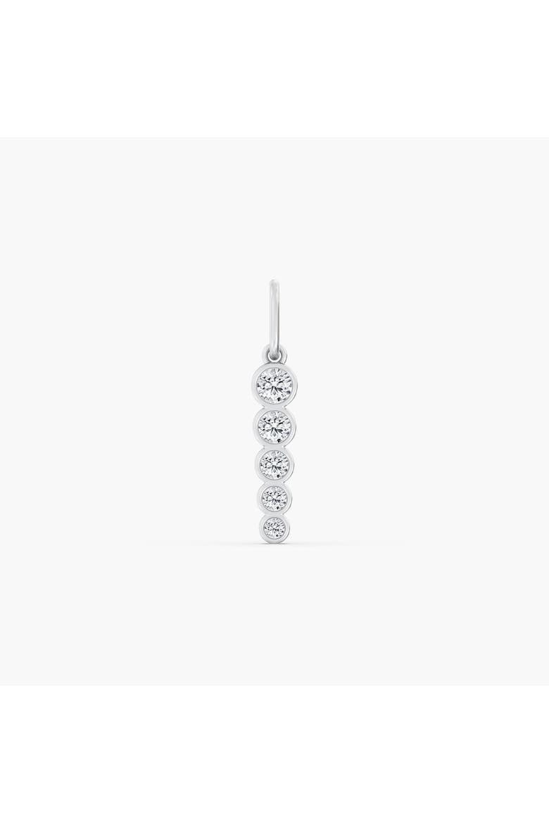 Bezel Spike Lab Diamond Pendant in 14K, Main, color, White Gold