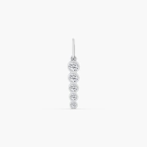 Bezel Spike Lab Diamond Pendant in 14K