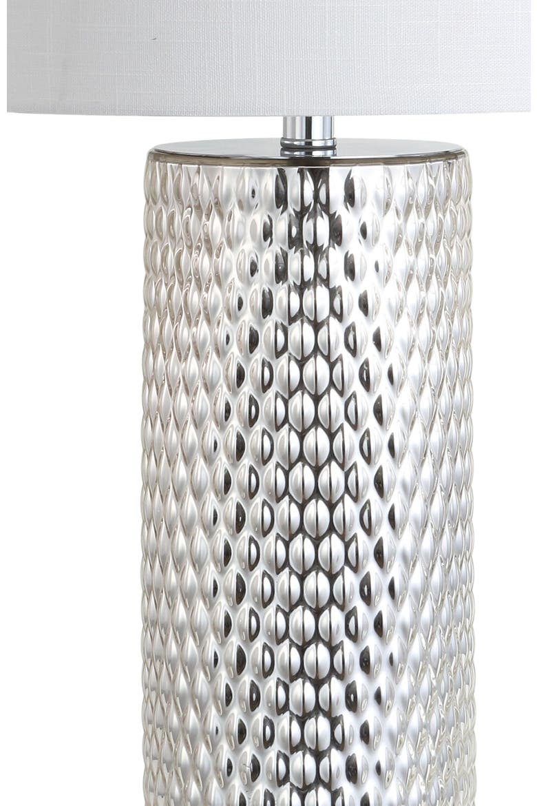 Isabella 30" Glass LED Table Lamp, Silver, Alternate, color, Silver