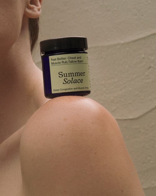 Shop Summer Solace Tallow Feel Better Chest And Muscle Rub Balm In Dark Blue