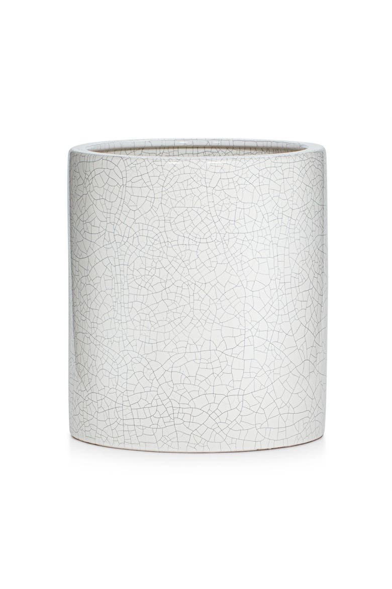 Frattura White Waste Basket, Main, color, WHITE