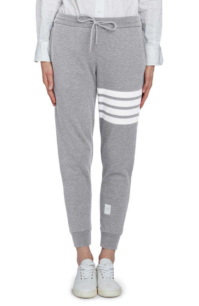 Thom Browne 4-Bar Sweatpants, Main, color, Light Grey