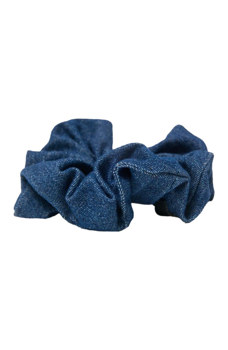 maje Denim scrunchie, Alternate, color, Navy