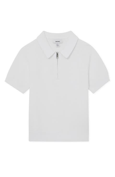 Kids' Estate Textured Stitch Zip Polo (Toddler, Little Kid & Big Kid)