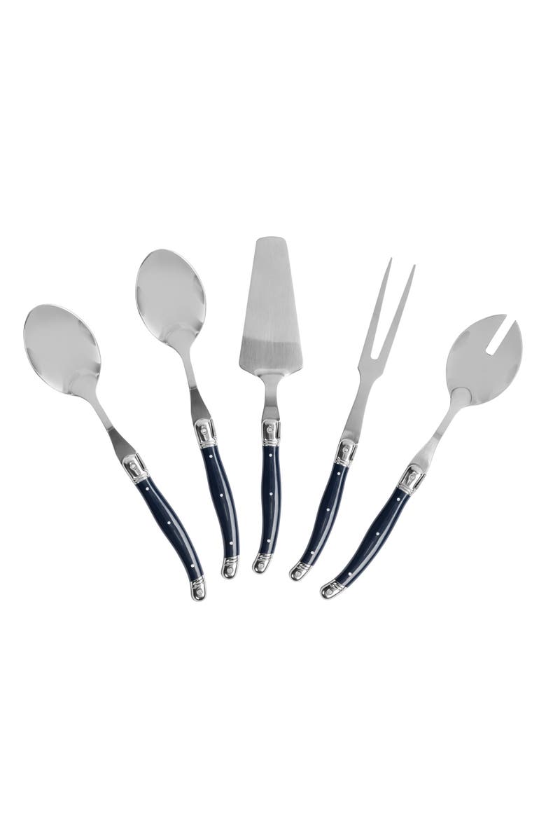 FRENCH HOME Laguiole Hostess 5-Piece Serving Set, Alternate, color, Navy