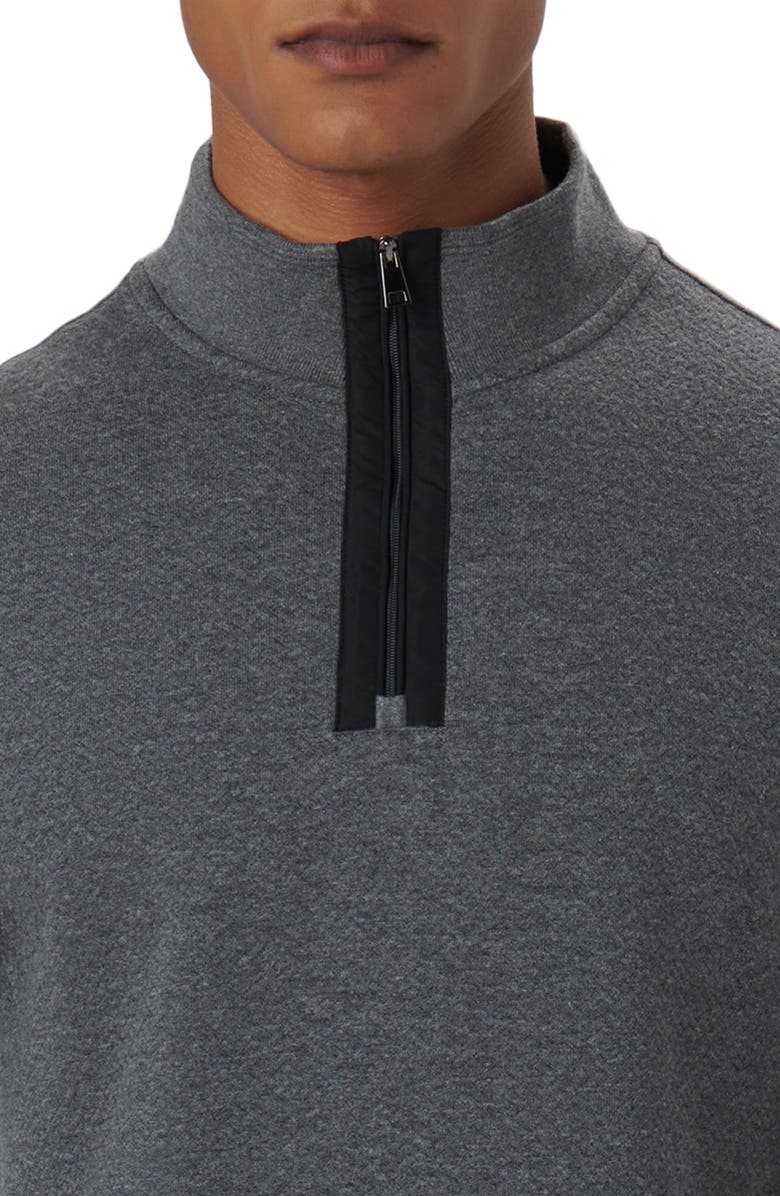Bugatchi Quarter Zip Pullover, Alternate, color, Anthracite