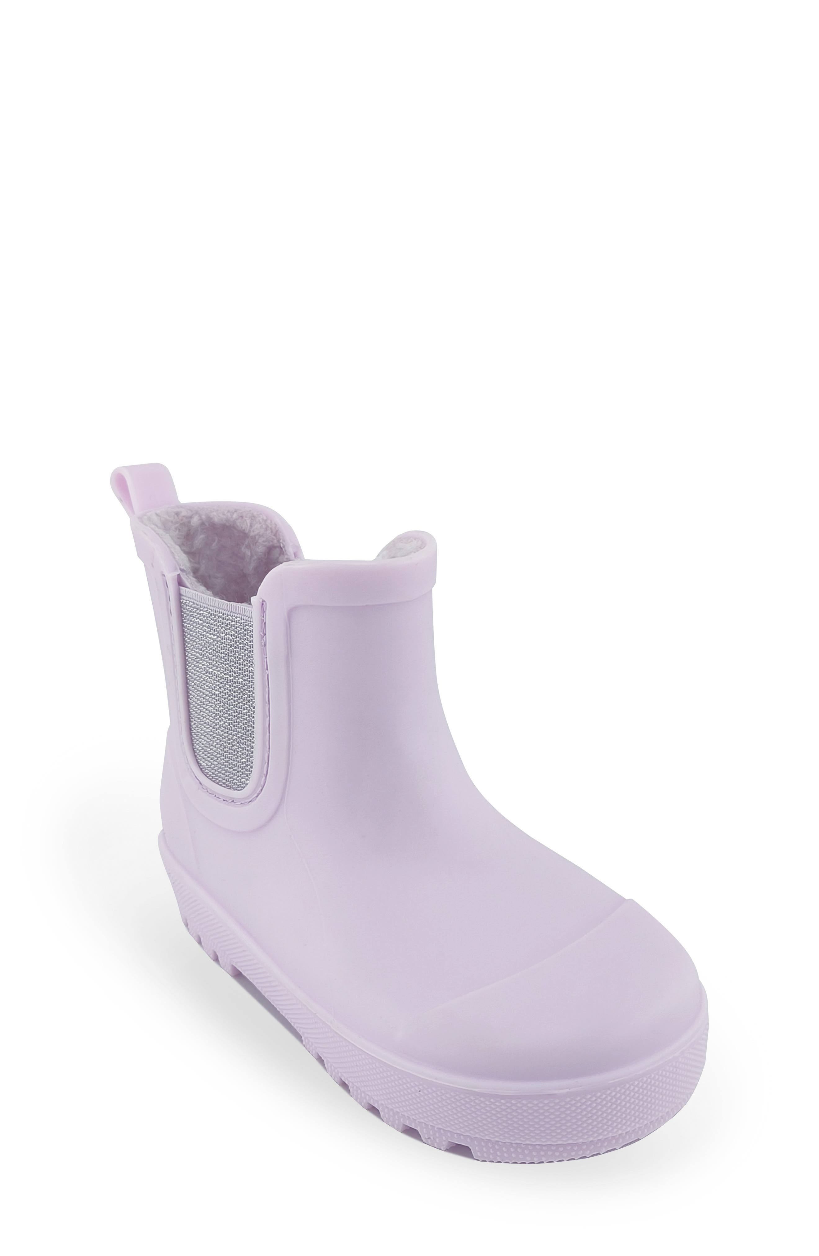 BEARPAW Kids' Shortie Rain Boot with Faux Fur Lining