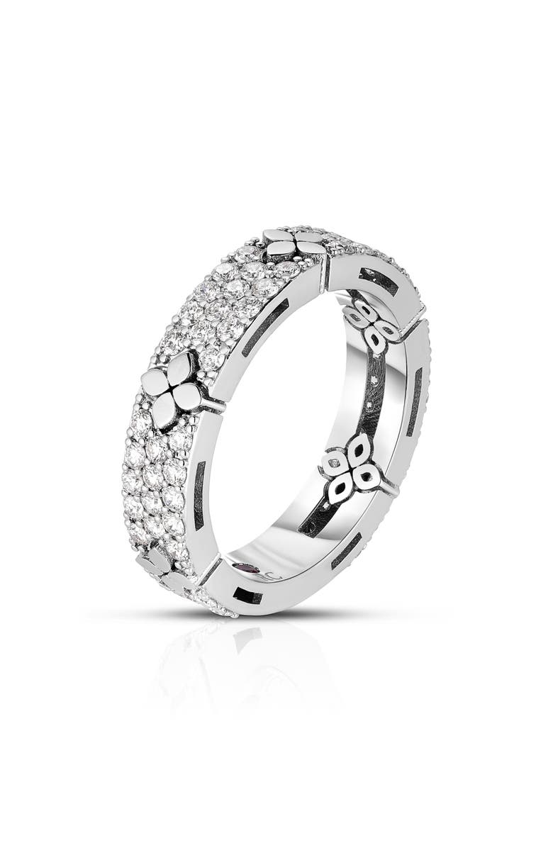Roberto Coin Love in Verona Diamond Band Ring, Main, color, White Gold