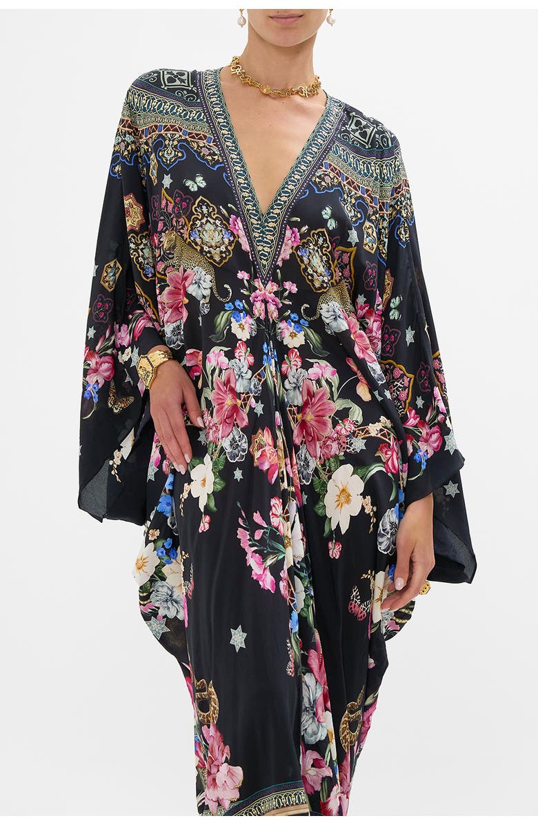 Camilla T Shape Long Kaftan Midnight In Monserrate, Alternate, color,