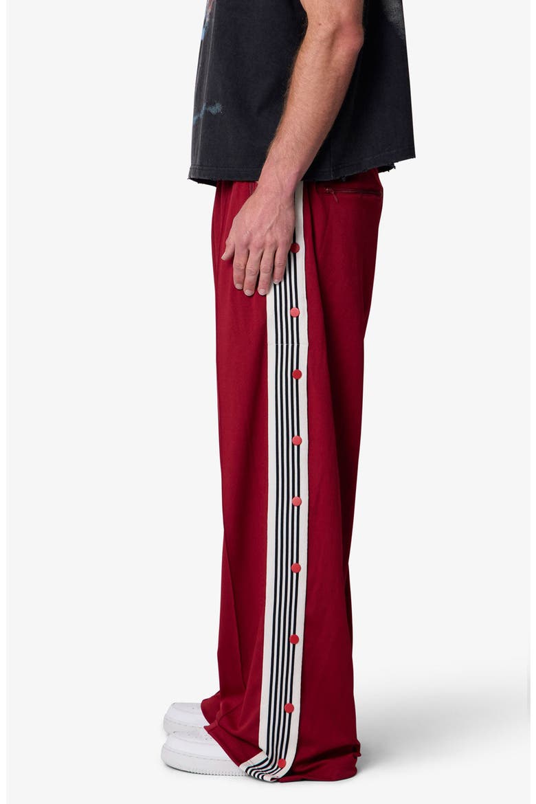 Side Snap Striped Track Pants, Alternate, color, RED