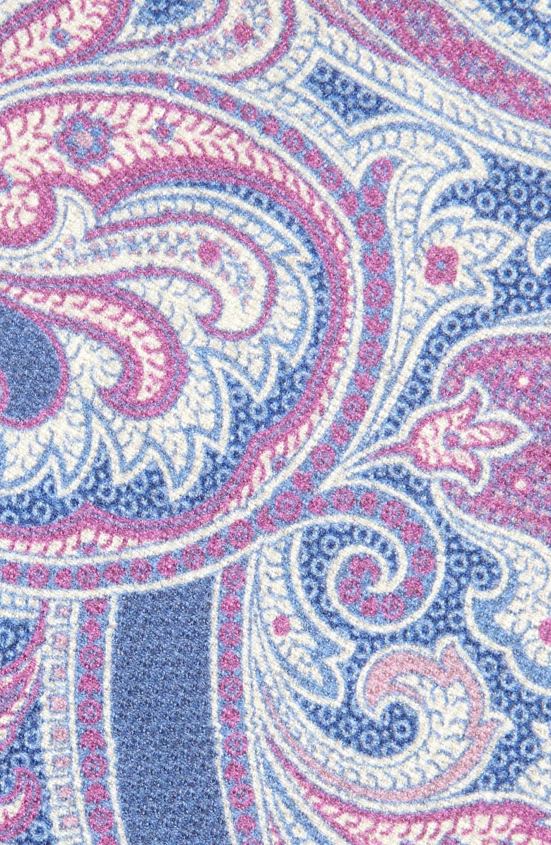 David Donahue Paisley Silk Tie, Alternate, color, Berry