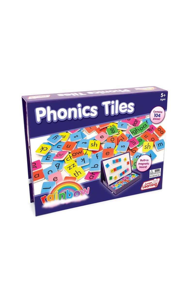 Junior Learning Rainbow Phonics Tiles With Builtin Magnetic Board, Alternate, color, Multicolored
