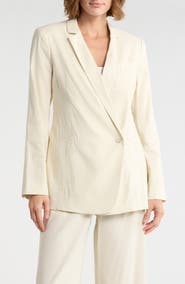 rag & bone Double-Breasted Linen Blazer