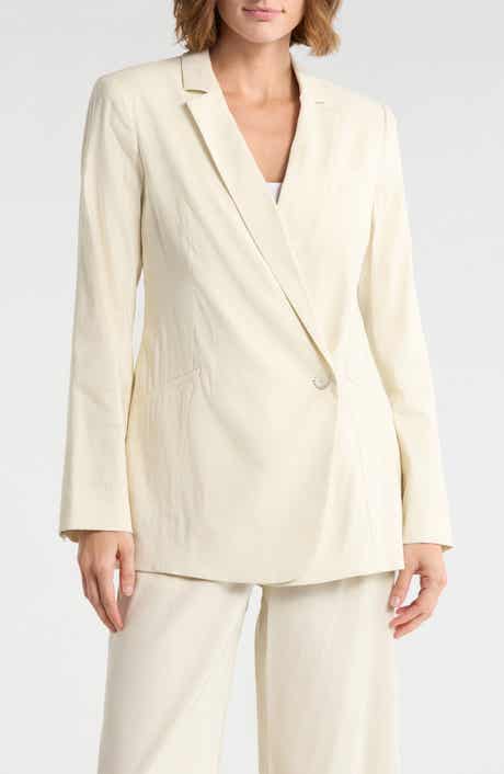 rag & bone Double-Breasted Linen Blazer