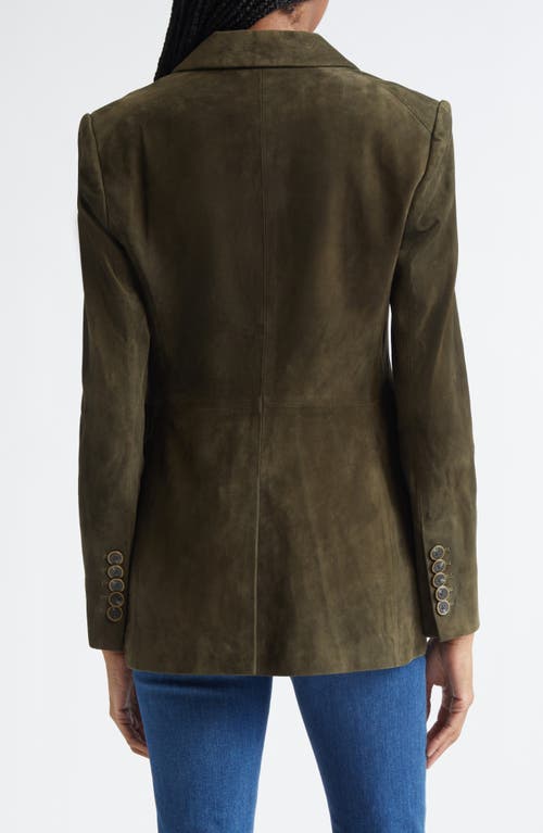 Veronica Beard Duane Suede Dickey Jacket In Green
