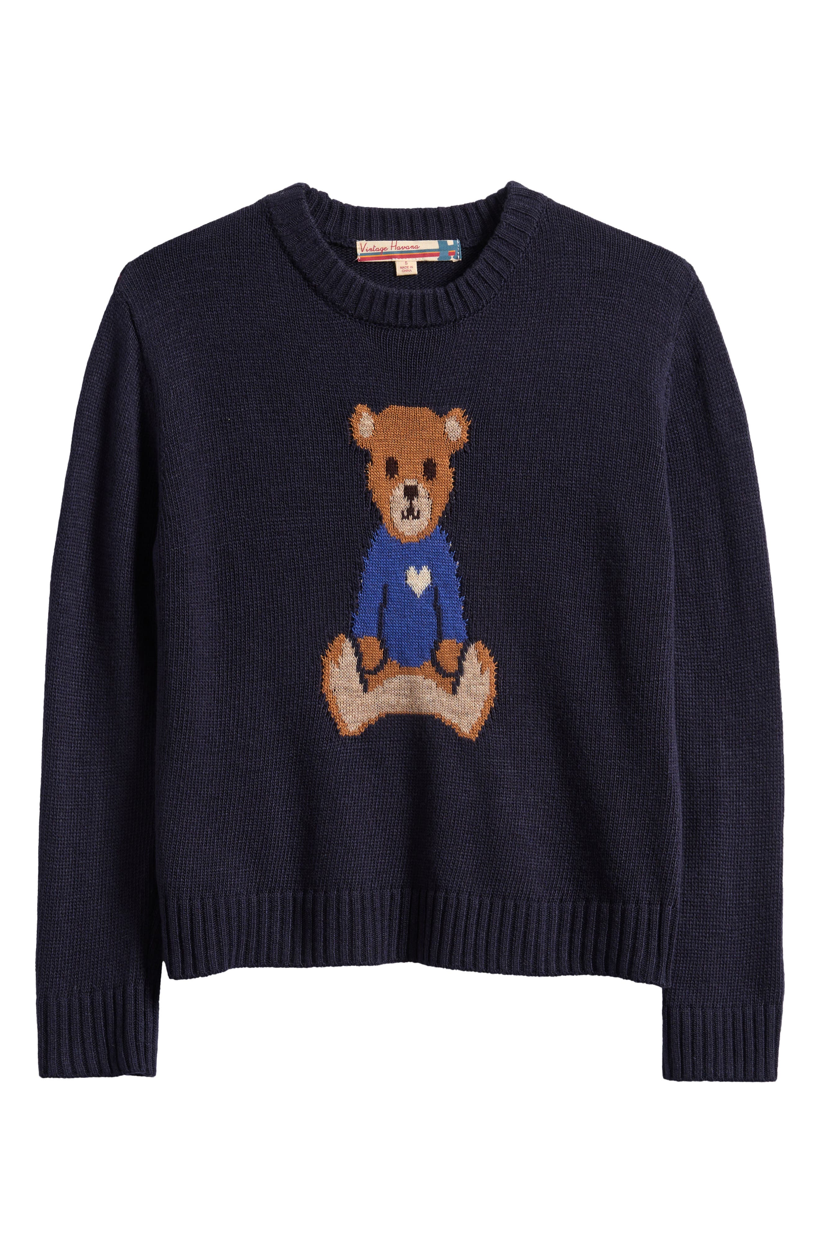 Vintage Havana Kids' Bear Stitched Knit Sweater