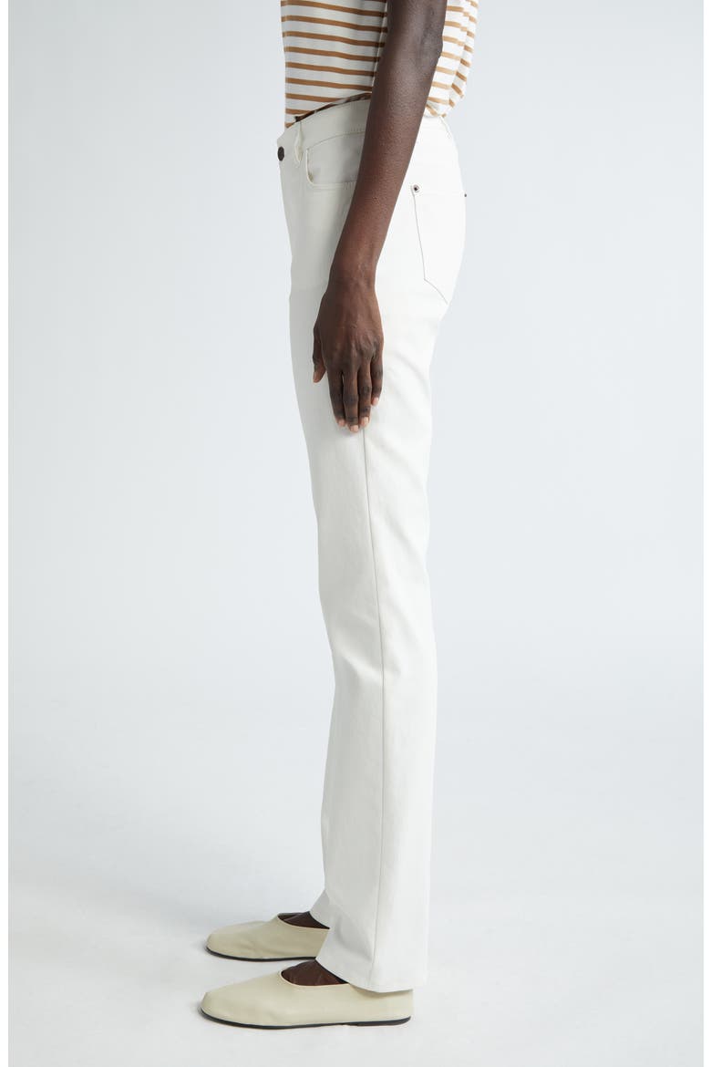 Thompson Waxed Denim Slim Leg Jeans, Alternate, color, WHITE