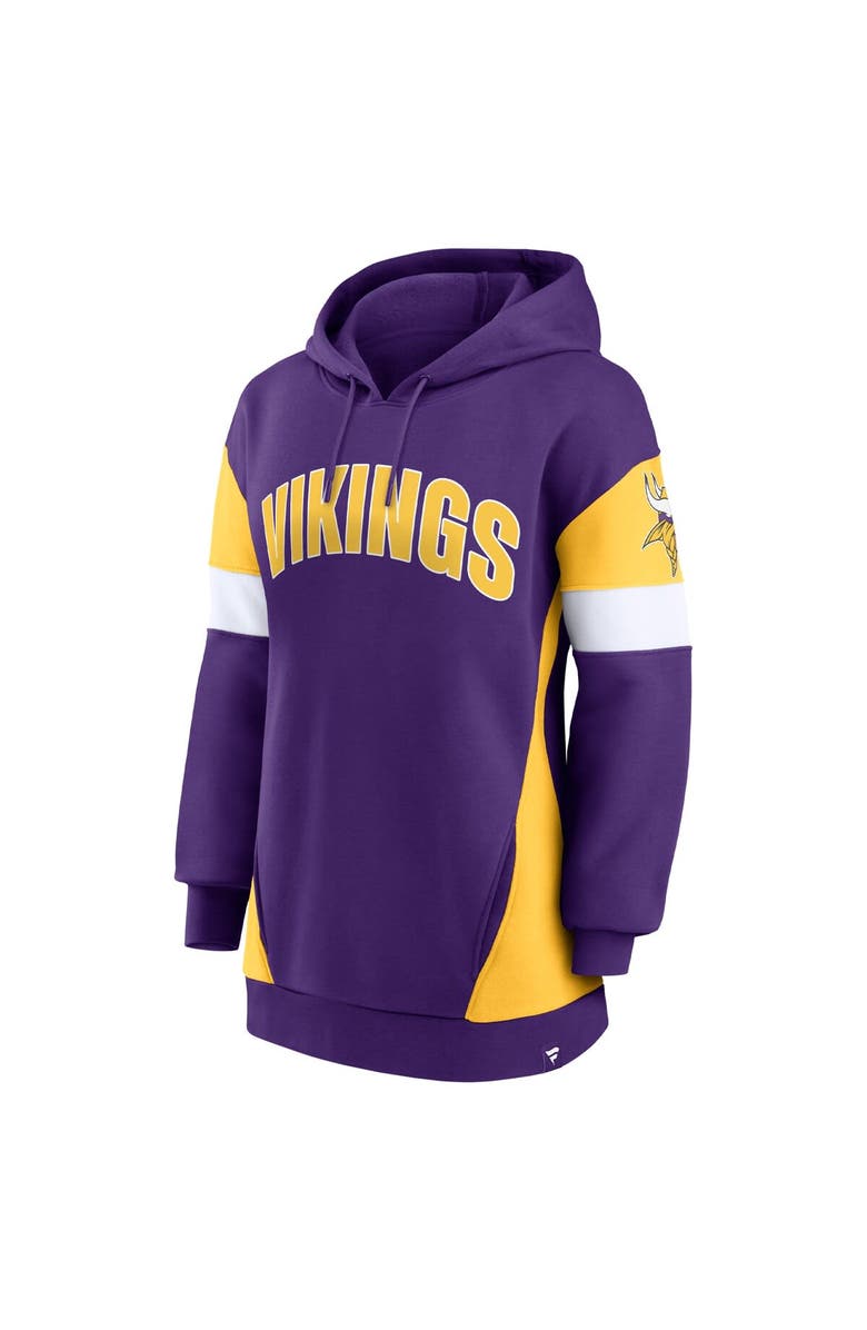 FANATICS Women's Fanatics Branded Purple/Gold Minnesota Vikings Lock It Down Pullover Hoodie, Alternate, color, 