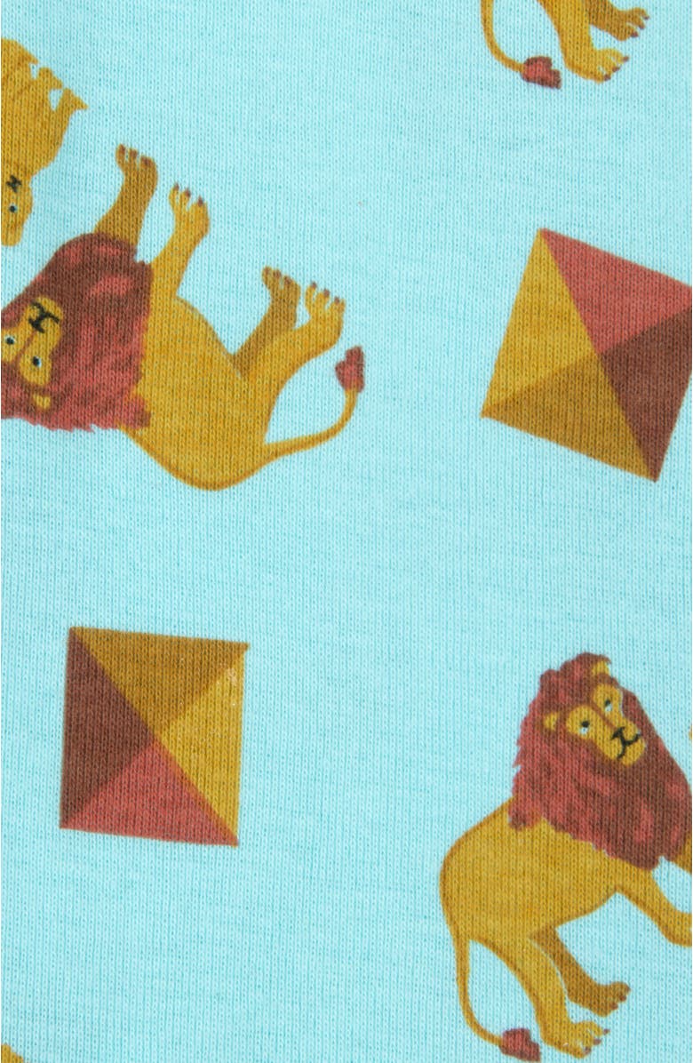 Leveret Kids Cotton Footed Printed Pajamas, Animal, Holiday & Fun Prints, Alternate, color, Lion