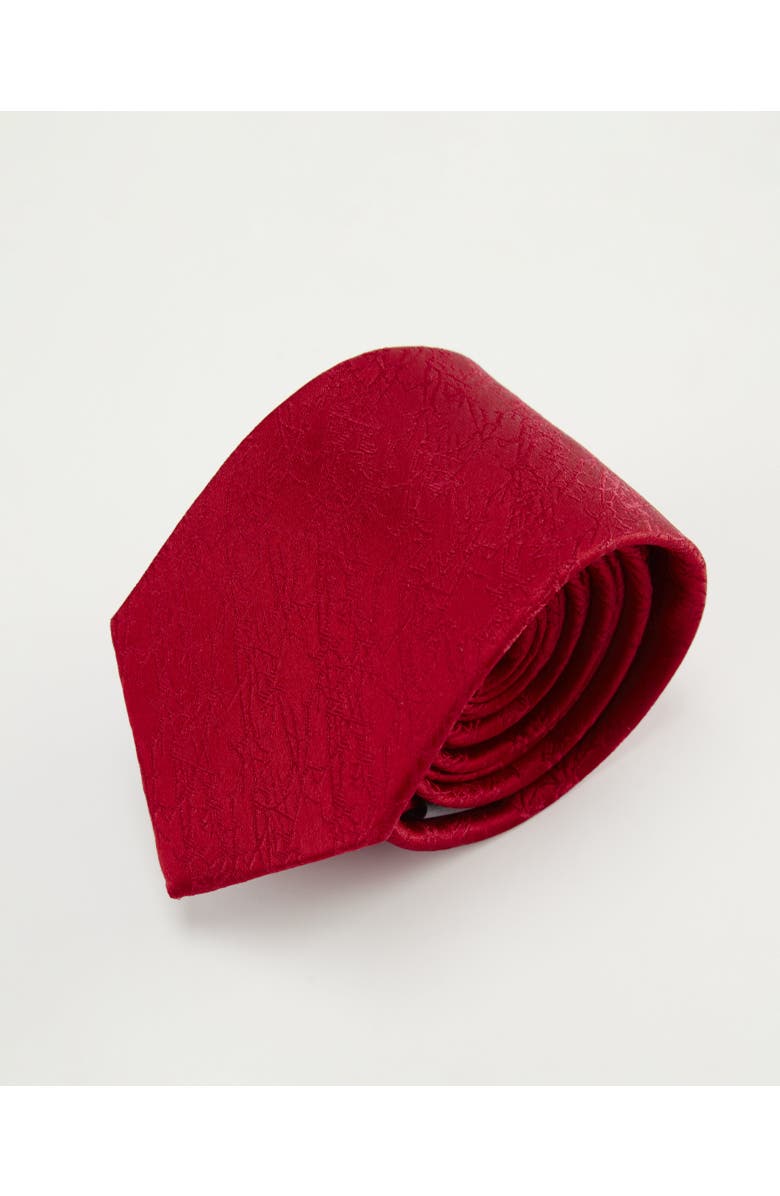 Knottery & Co Bark Weave Silk Jacquard Tie, Main, color, Red