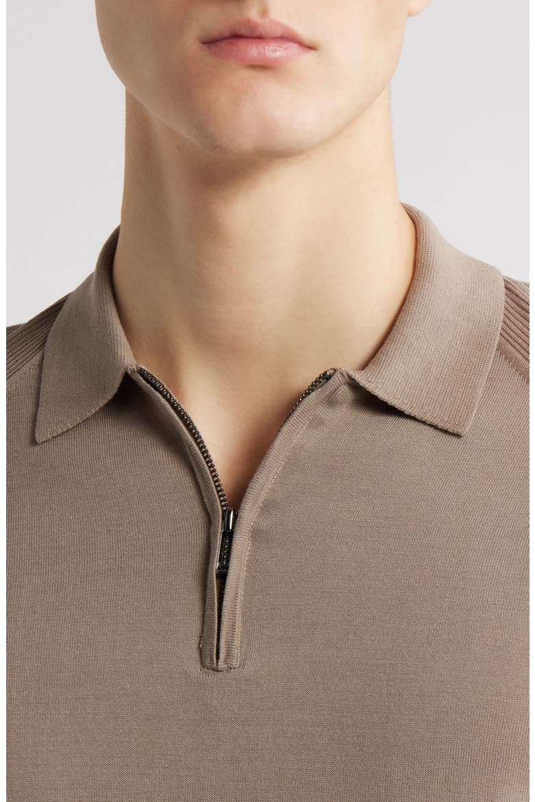 Lightweight Short Sleeve Quarter Zip Polo, Alternate, color, SOLID LIGHT/ PASTEL B
