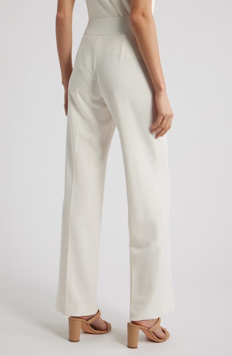 Anne Klein High Waist Pull-On Wide Leg Pants, Alternate, color, White Dove