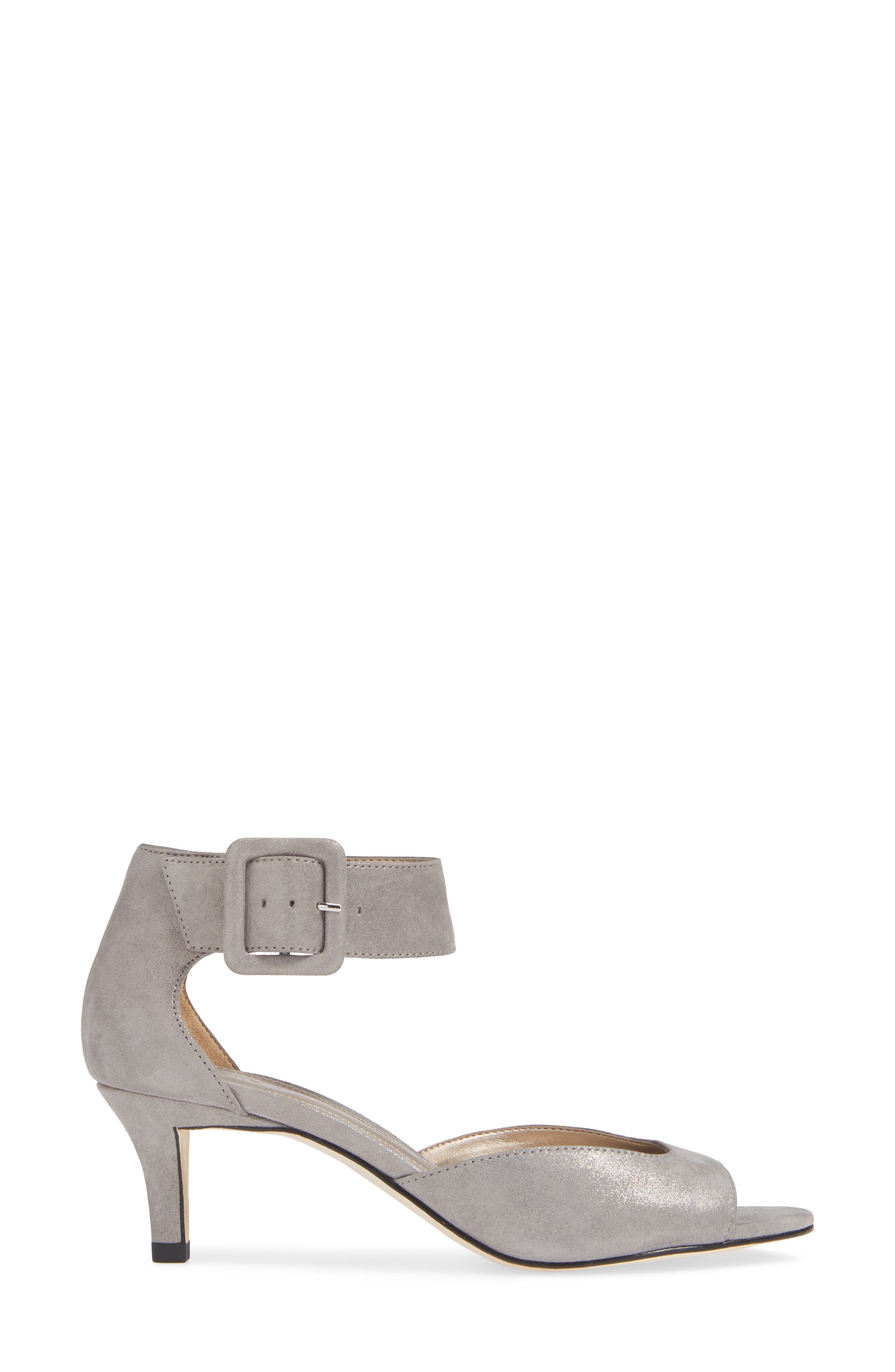 Pelle Moda Berlin Sandal, Alternate, color, Pewter Suede