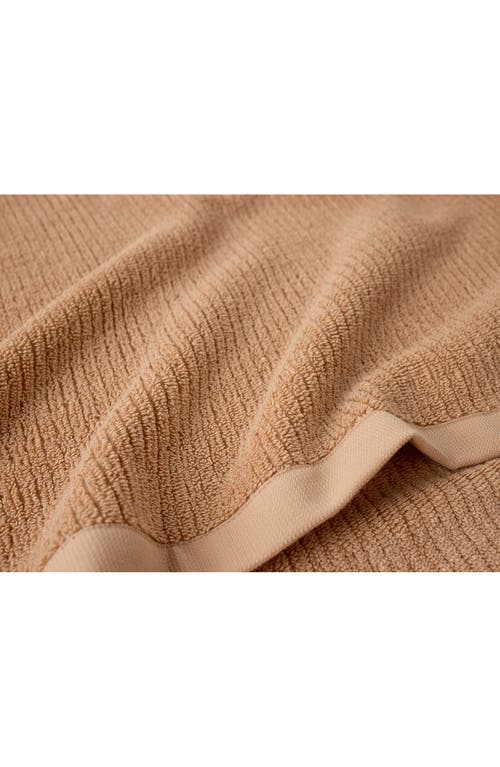 Coyuchi Temescal Organic Cotton Rib Bath Towel In Brown