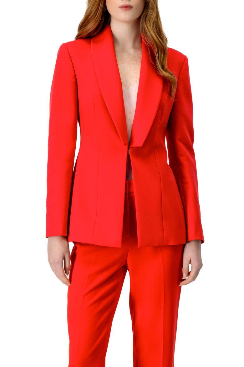 Blazer with Shawl Lapel, Main, color, Red