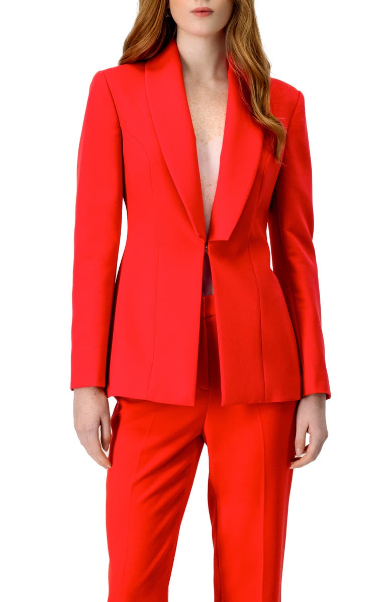 IVONNE Blazer with Shawl Lapel, Main, color, Red