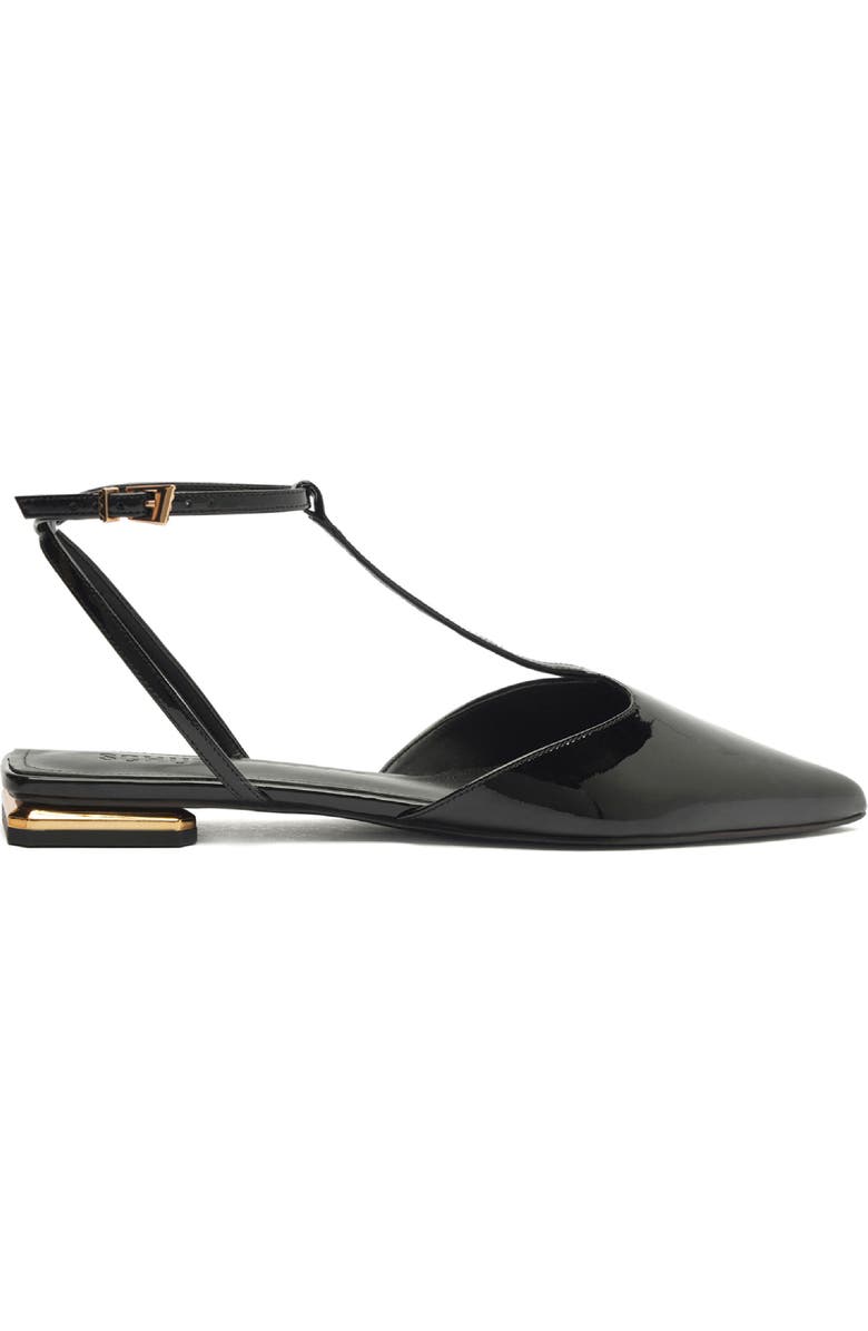 Schutz Allure Pointed Toe T-Strap Flat, Alternate, color,