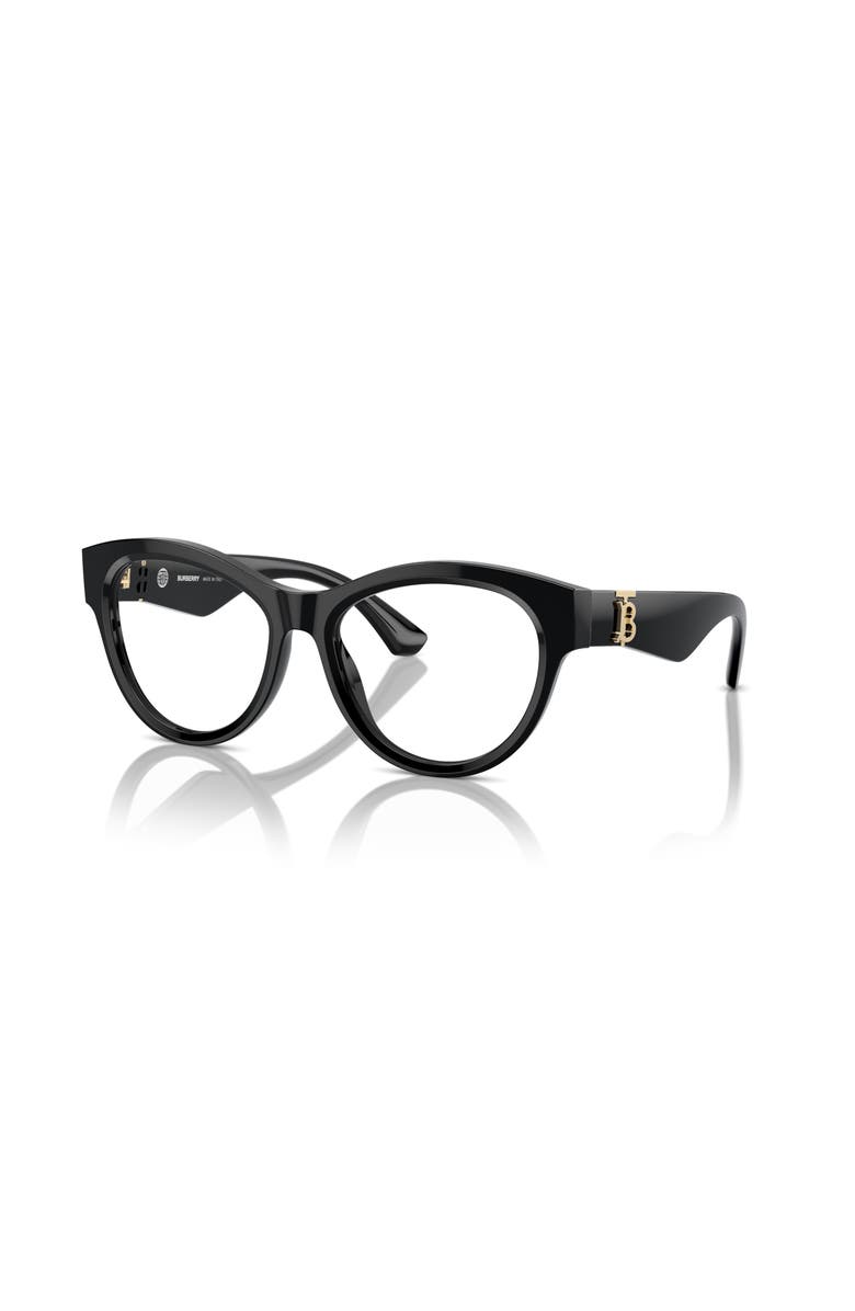 Burberry 53mm Round optical glasses, Main, color, Black