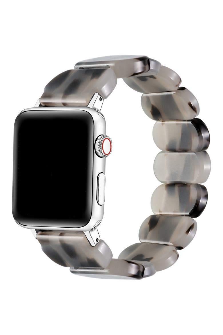 Reese Resin Elastic Apple Watch® Watchband, Alternate, color, GREY