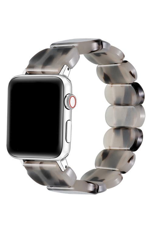 The Posh Tech Reese Resin Elastic Apple Watch® Watchband In Grey