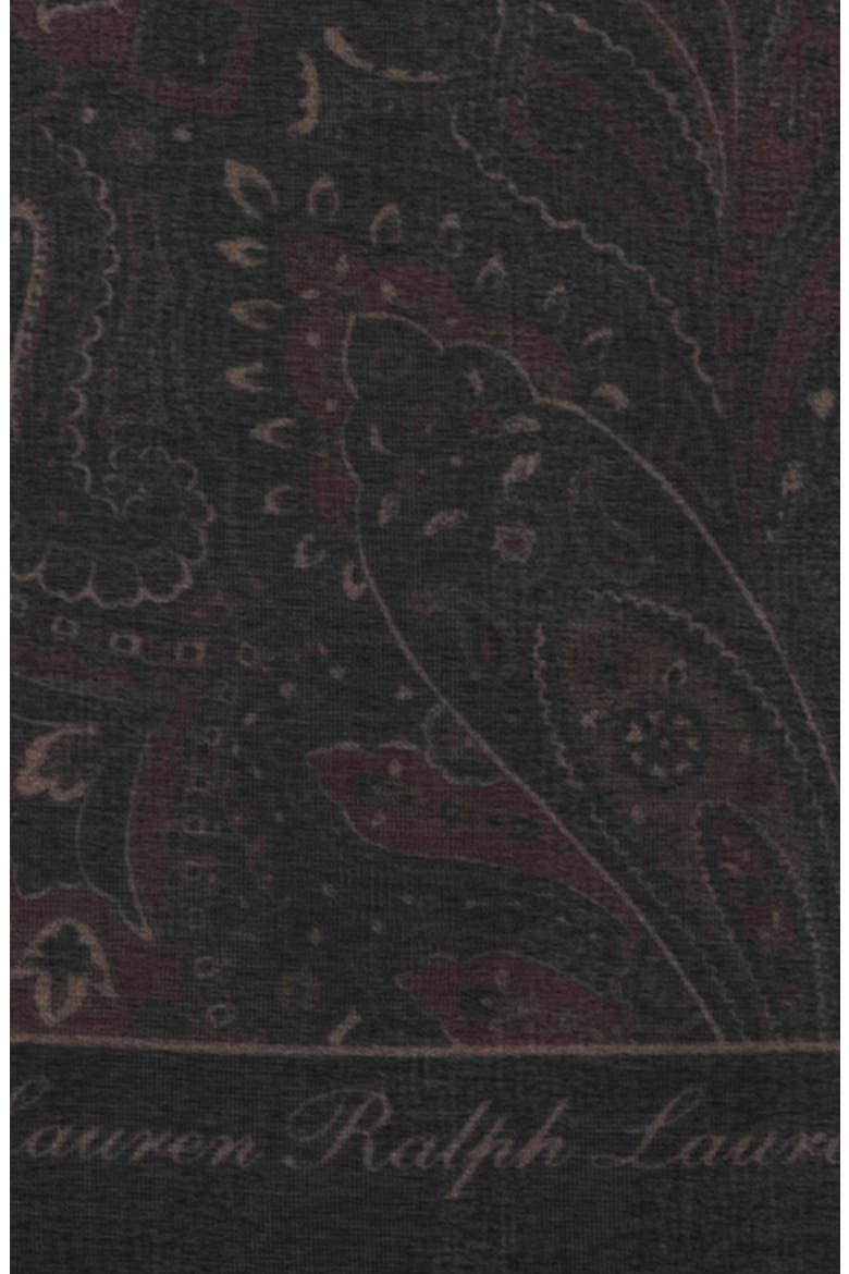 Paisley Silk Square Scarf, Alternate, color, NAVY