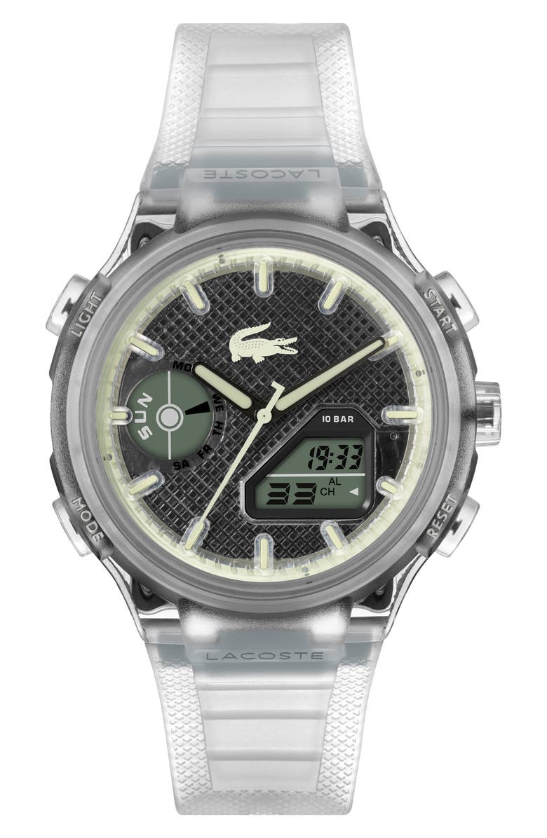 Lacoste LC33 Silicone Strap Watch, 44mm, Main, color,