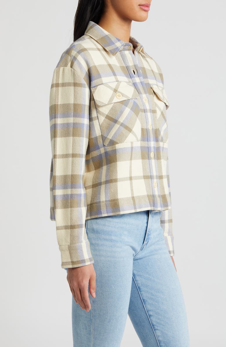 Faherty Surf Plaid Organic Cotton Flannel Overshirt, Alternate, color, 