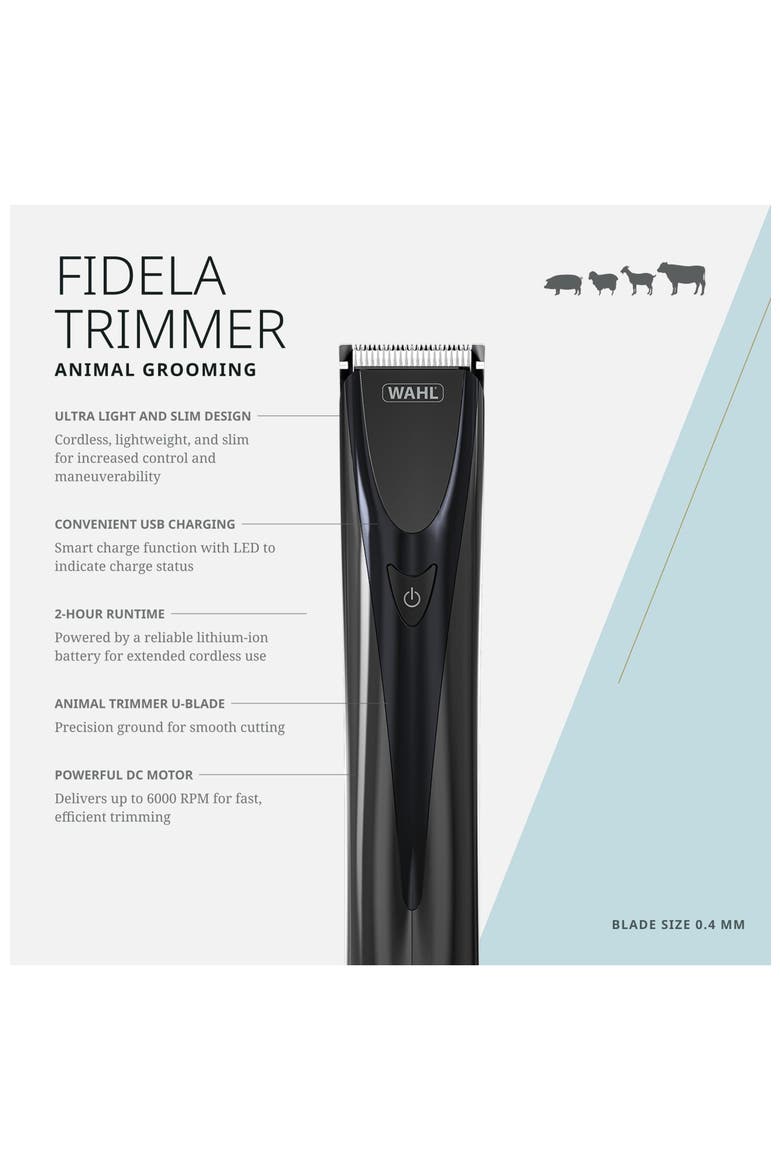Cordless hair trimmer for dogs and cats, Alternate, color, Black