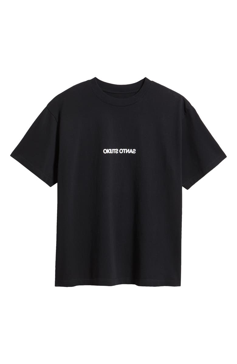 SANTO STUDIO Reverse Logo Graphic T-Shirt, Main, color, Black