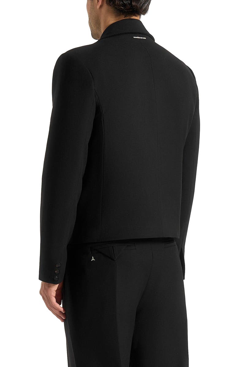 Manière De Voir Silas Tailored Cropped Blazer, Alternate, color, Black
