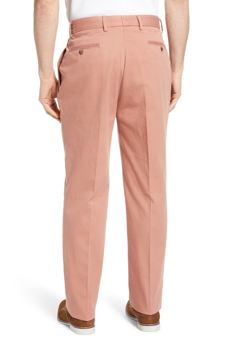 Charleston Khakis Pleated Chino Pants, Alternate, color, CHARLESTON BRICK