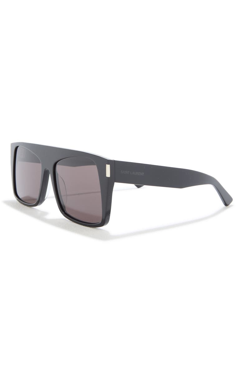 Saint Laurent Square Sunglasses, Alternate, color, Black Black Black