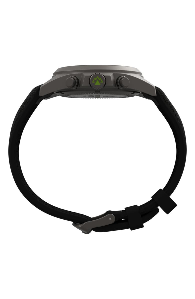 Timex<sup>®</sup> Expedition North<sup>®</sup> Field Chronograph Mixed Media Strap Watch, 43mm, Alternate, color, Black