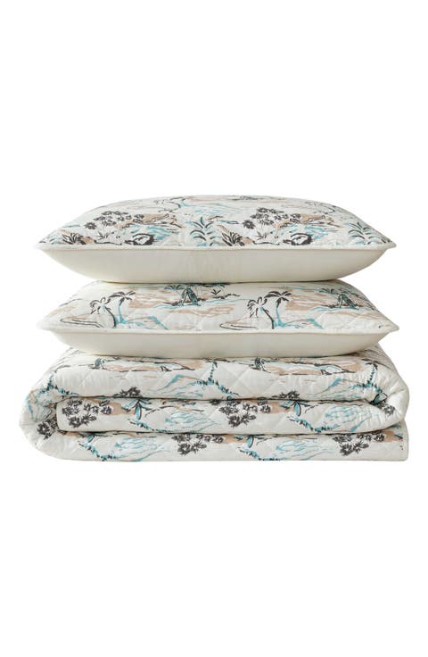 Alani Island Conversation Cotton King Quilt Set