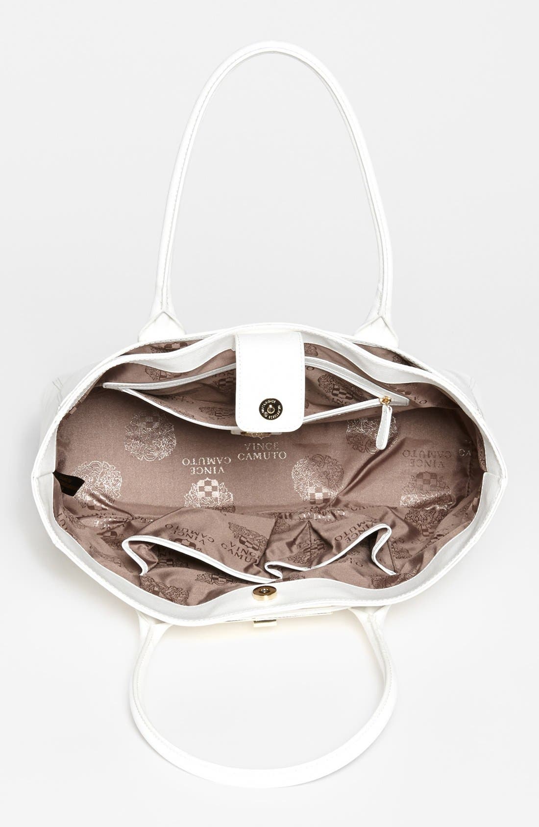 'Alex' Tote, Large, Alternate, color, SNOW WHITE